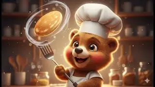Cute Baby Bear Chef Cooking in 3D  Adorable Cartoon Cooking Adventure!