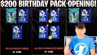 $200 BIRTHDAY PACK OPENING! THIS BUNDLE WAS INSANE! ALL PRO PLATINUM ELITE+PRO ACE FANTASY BUNDLES!