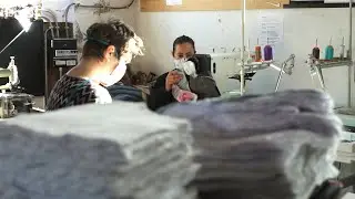 Aan de Stevensweg worden mondkapjes genaaid voor de verzorgingstehuizen