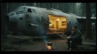 I Built a Secret House Inside an Abandoned B-52 Bomber (Full ASMR Build)