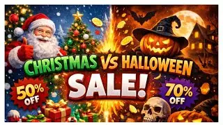CHRISTMAS VS HALLOWEEN BUNDLE SALE! FEB 16TH @ 12 PM EST #CHRISTMAS #SALE #BUNDLESALE #HALLOWEEN