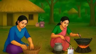 जंगल में दो अनाथ बहनों का घर | Hindi Story | Hindi Kahani | Moral Stories | Cartoon Story 