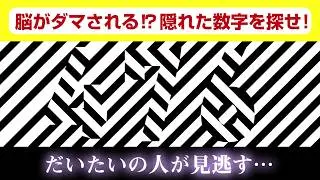 隠された数字は見えますか？　#錯覚　錯視テスト