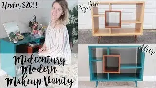 THRIFTED FURNITURE | MAKEOVER | MIDCENTURY MODERN MAKEUP VANITY!!!