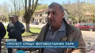 Тази сутрин: Протест във врачанското село Габаре срещу фотоволтаичен парк