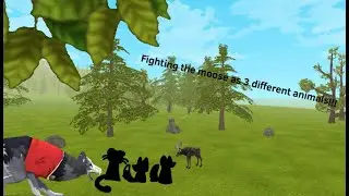 Fighting the moose as 3 different animals! #wildcraft