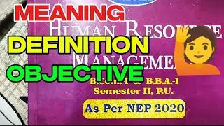MEANING OF HRM| WITH OBJECTIVE |BBA, B.COM