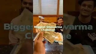 Food Challenge🔥Kerala&rsquo;s Biggest Shawarma #eatingchallenge #shawarma #northparavur #giveaway #foodie