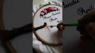 Custom Handmade Embroidery Hoop for Birthday Gift! #creativeprocess #shortsindia #artshorts