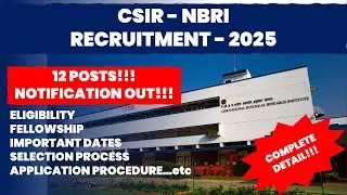 CSIR-NBRI Recruitment 2025 | Apply Now for Research & Technical Positions | The Researchist