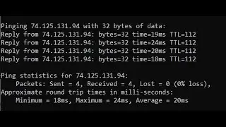 How to ping an ip address in cmd ( Command Prompt)