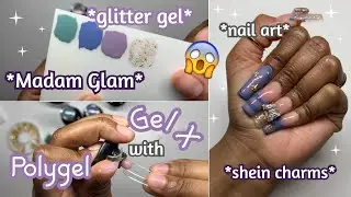 GEL X WITH POLYGEL NAILS | SUPER PRETTY MADAM GLAM GELS + BEAUTIFUL NAIL ART