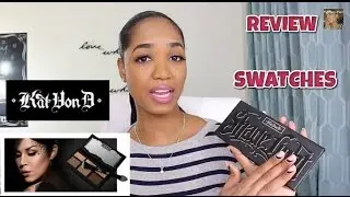 REVIEW + SWATCHES + DEMO | ✿ Kat Von D Shade + Light Contour Palette ✿ (on Dark Skin)