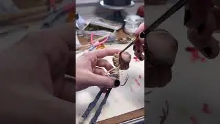 an artist making miniature of him | Wire Armature & Polymer Clay Art