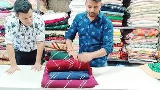Mirror work fabric for making designer outfit idea in low budget/buying adrsss at end of video