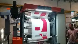 Stack Flexo Printing Press-DT Series-Trial on Single Poly-Speed 70 m.p.m by Printgraph