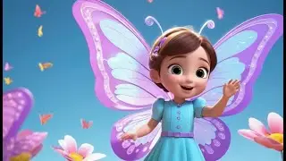 Six Butterflies Played a Game | English Nursery Rhyme | Kids Songs | Baby Music