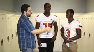Dolphins HS Media Day - Booker T's Eric Walker and Andre Regis
