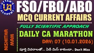 Current Affairs Marathon for Forest Jobs | FBO  | ABO | FSO | DAILY CA MCQS By NISHITHA MAM