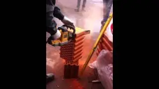Распил керамического блока , теплая керамика.