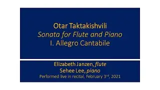 Otar Taktakishvili's Sonata for Flute and Piano, Movement 1