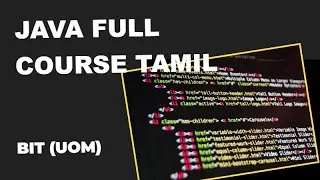 JAVA ☕ Full Tamil explain class 14 Fundamental Programming language BIT UOM/
