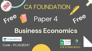 Free Classes CA Foundation Business Economics Paper 4 | CA Foundation Nov 2022 free classes