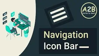 Create a Navigation_Icon_Bar using HTML&CSS - A2B-The Coder