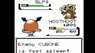 Pokemon Crystal - hoothoot evolving to noctowl