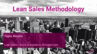 Lean Sales introduction Lean Sales book