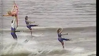 Aquanuts Waterski Show Team at Nationals Aug 12, 1989