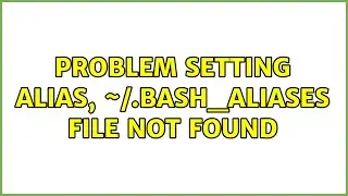 Ubuntu: Problem setting alias, ~/.bash_aliases file not found