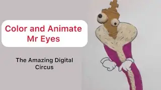 How to color and animate Mr eyes from the amazing Digital Circus 😊 #coloring #animation #diy #art