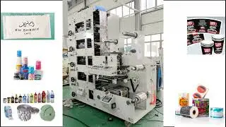 stack flexo printing machine shrink film printing machine with LED UV 5 color china manufacturers
