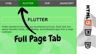how to create full page tabs with HTML CSS and JavaScript for Beginners