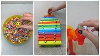 Hypnotic Bead Reversal, Xylophone Magic, Sorting Balls, ASMR Bead Tower, Marble Run Relaxation