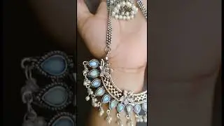 Jhinuq Turquiose Stone German Silver Necklace