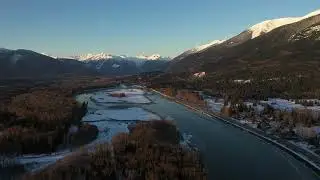 The Skeena River in Winter in Terrace.