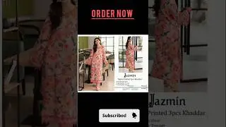 Jasmine Khadar digital print three piece suit #dressdesign2025 #khaddar #onlineshopping #shorts