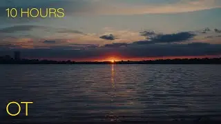 Sunset Over The Water | Lapping Water and Atmospheric Sounds for Sleeping | Relaxation | Studying