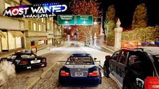 BMW M3 GTR vs Rockport PD—one last all-night showdown | NFS Most Wanted Remastered 2025