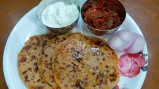Tasty Aloo paratha recipe 😋🥔🌮 a great, simple lunch box recipe 👌👈