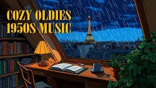 A Gentle Fog Rolls In with Vintage Music Playing in Another Room | 1950s Cozy Oldies Music