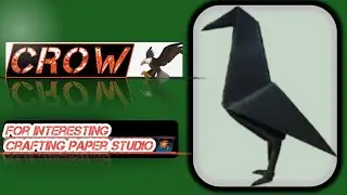 crow,paper crow,making paper crow,easy paper crow,origami paper crow,crafting paper studio,easycrow