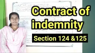 CONTRACT OF INDEMNITY Section 124 &125 Indian Contracts Act 1872 telugu advocate sowjanya hyderabad