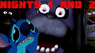 STITCH FINDS GOLDEN FREDDY! | Stitch plays Five Nights At Freddy’s | Nights #1 & #2
