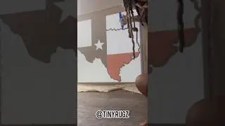 Tufting a TEXAS RUG 🤠🌵 #tufting #rugs #rugtufting #tuft #texas #texasholdem #txtedit #short