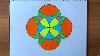 How to draw Geomatric circle design || Geomatric drawing || Geomatric pattern drawing || Drawing