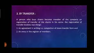 Modes of Acquiring Membership