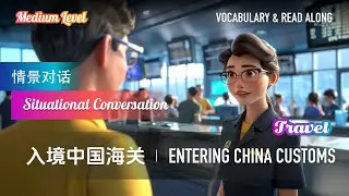 Entering China Customs & Answering questions. Real-life conversation.  #mandarinvocabulary #chinese